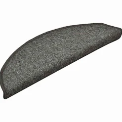vidaXL Trapmatten 15 st 56x17x3 cm grijs en zwart halfrond