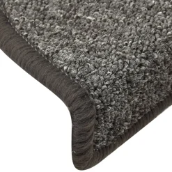 vidaXL Trapmatten 15 st 56x17x3 cm grijs en zwart halfrond