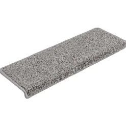 vidaXL Trapmatten 15 st 65x21x4 cm Grijs Rechthoekige Rand