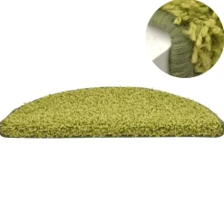 vidaXL Trapmatten 15 st 56x17x3 cm Groen Halfrond
