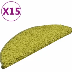 vidaXL Trapmatten 15 st 56x17x3 cm Groen Halfrond