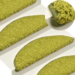 vidaXL Trapmatten 15 st 56x17x3 cm Groen Halfrond