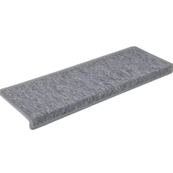 vidaXL Trapmatten 15 st 65x21x4 cm lichtgrijs met rechthoekige rand