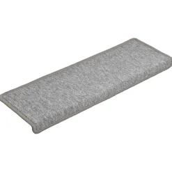 vidaXL Trapmatten 15 st 65x21x4 cm lichtgrijs met rechthoekige rand