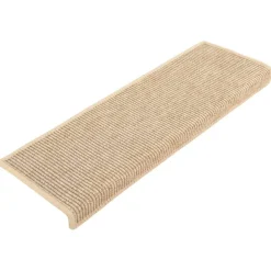 vidaXL Trapmatten 15 st 65x21x4 cm lichtbeige met rechthoekige rand
