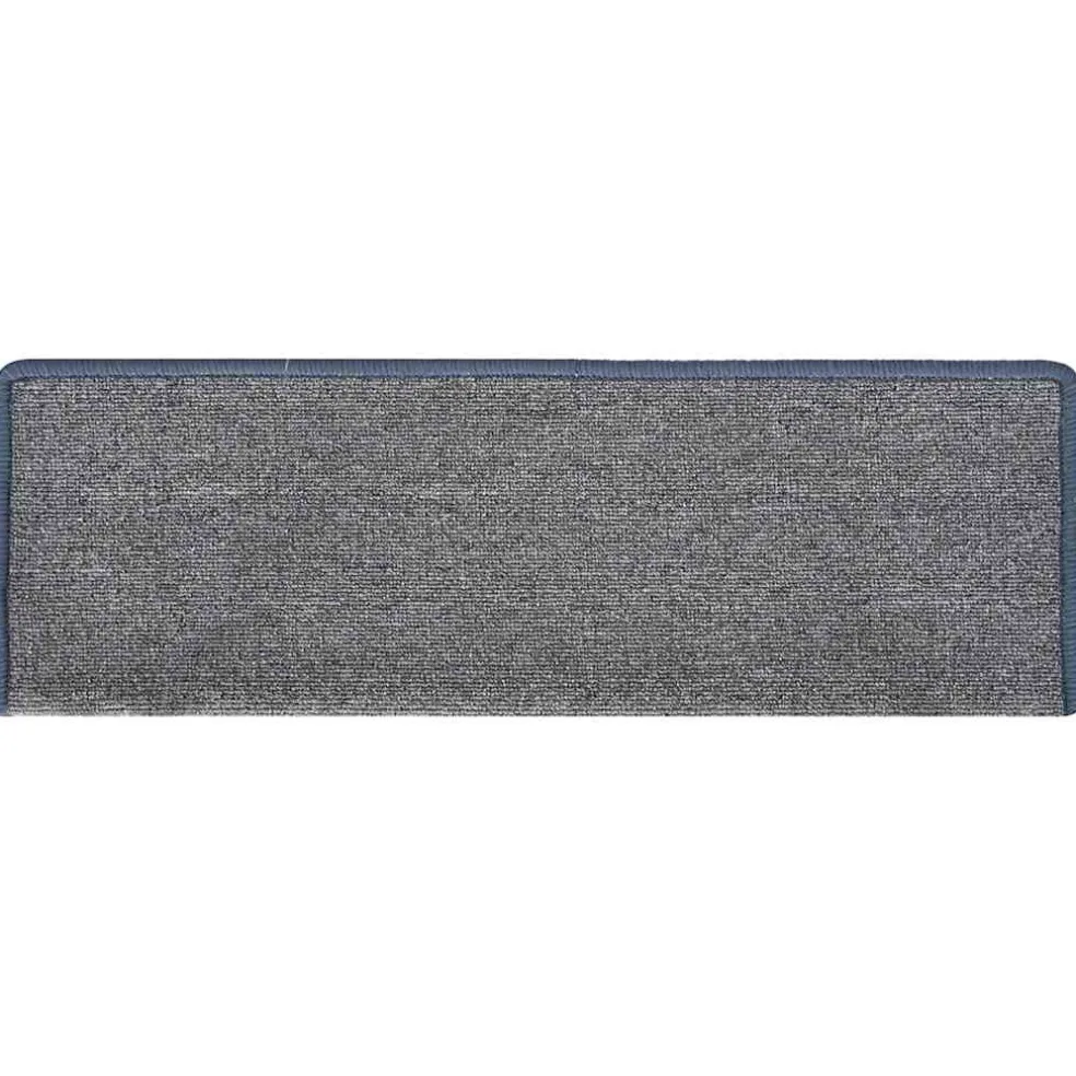 vidaXL Trapmatten 15 st 65x21x4 cm lichtgrijs en blauw