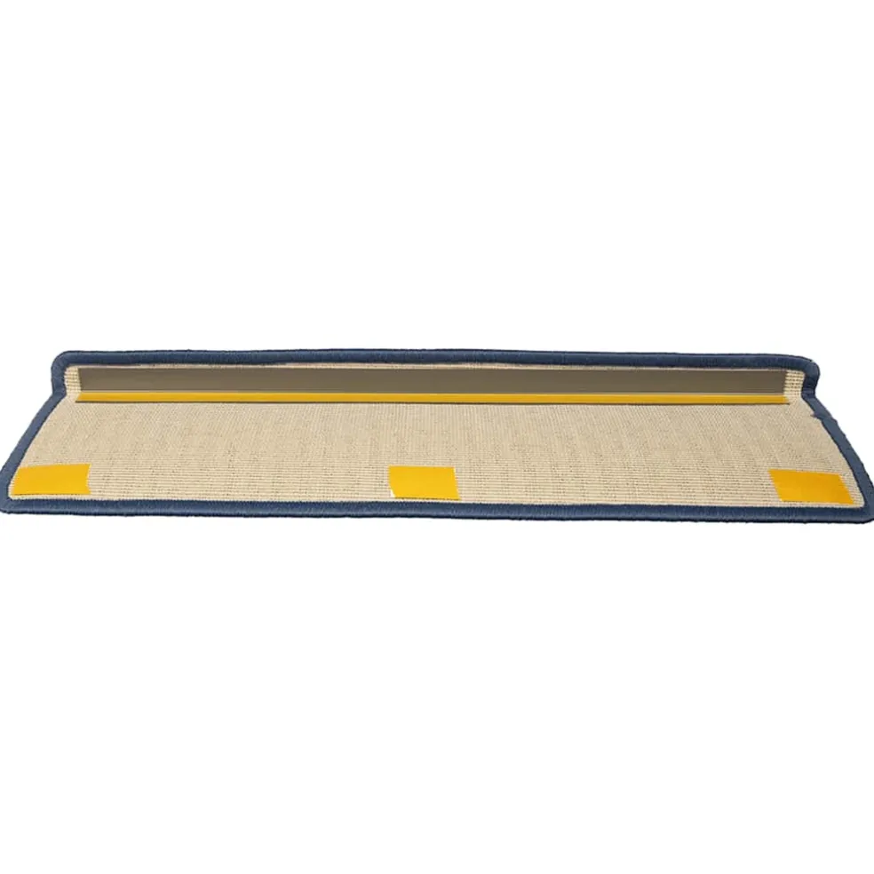 vidaXL Trapmatten 15 st 65x21x4 cm lichtgrijs en blauw