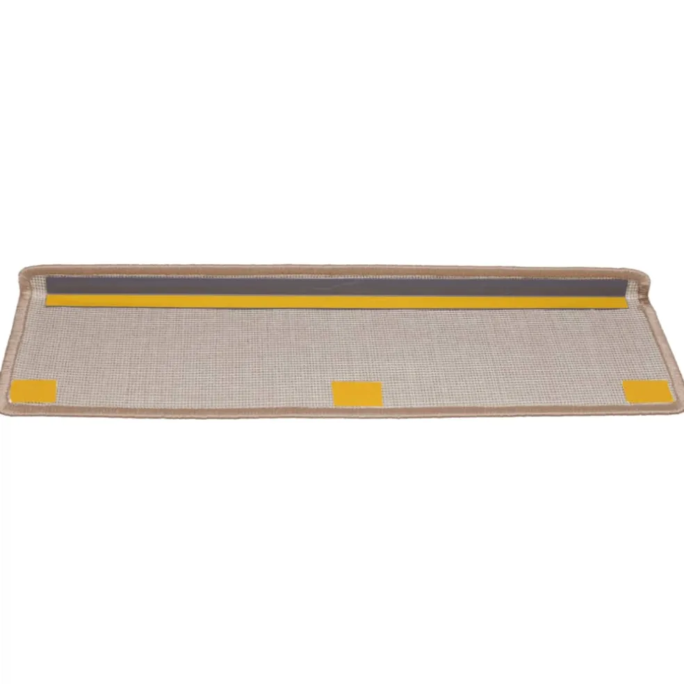 vidaXL Trapmatten 15 st 65x21x4 cm lichtbruin met rechthoekige rand