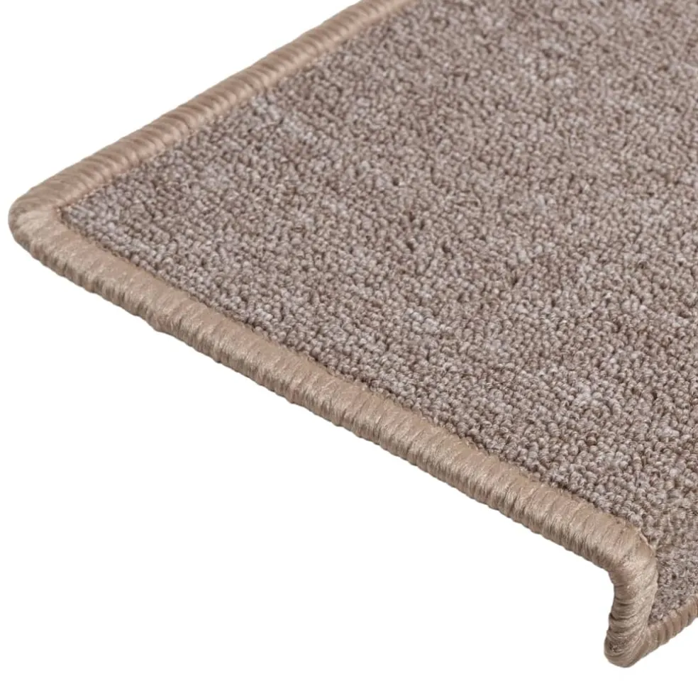 vidaXL Trapmatten 15 st 65x21x4 cm lichtbruin met rechthoekige rand