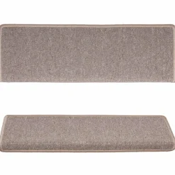 vidaXL Trapmatten 15 st 65x21x4 cm lichtbruin met rechthoekige rand