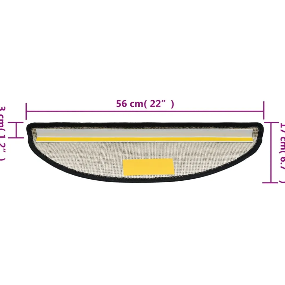 vidaXL Trapmatten 15 st 56 x 17 x 3 cm Non-Slip Antraciet