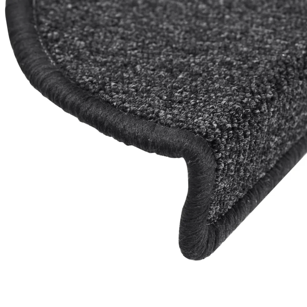 vidaXL Trapmatten 15 st 56 x 17 x 3 cm Non-Slip Antraciet