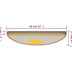 vidaXL Trapmatten 15 st 56 x 17 x 3 cm Non-Slip Licht Bruin