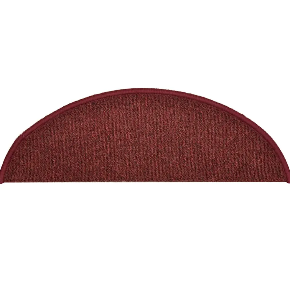 vidaXL Trapmatten 15 st 56 x 17 x 3 cm Non-Slip Bordeaux Rood