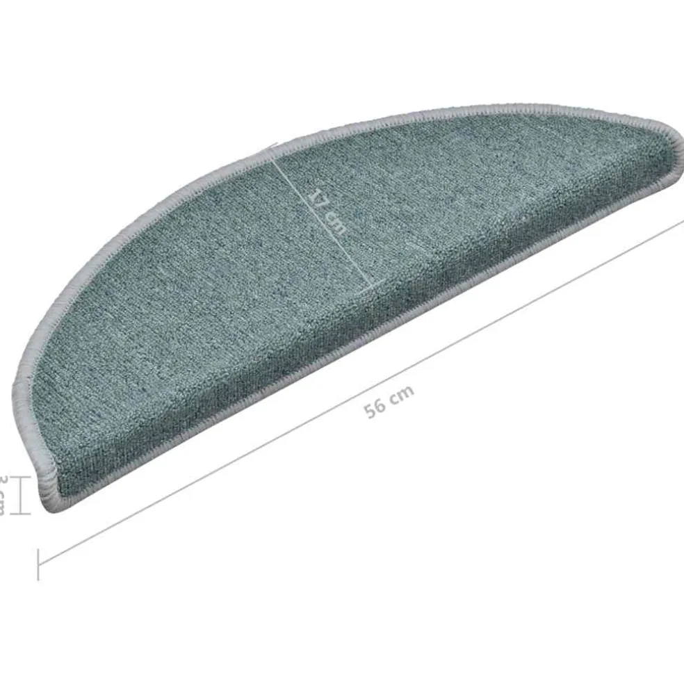 vidaXL Trapmatten 15 st 56 x 17 x 3 cm Non-Slip Zee blauw