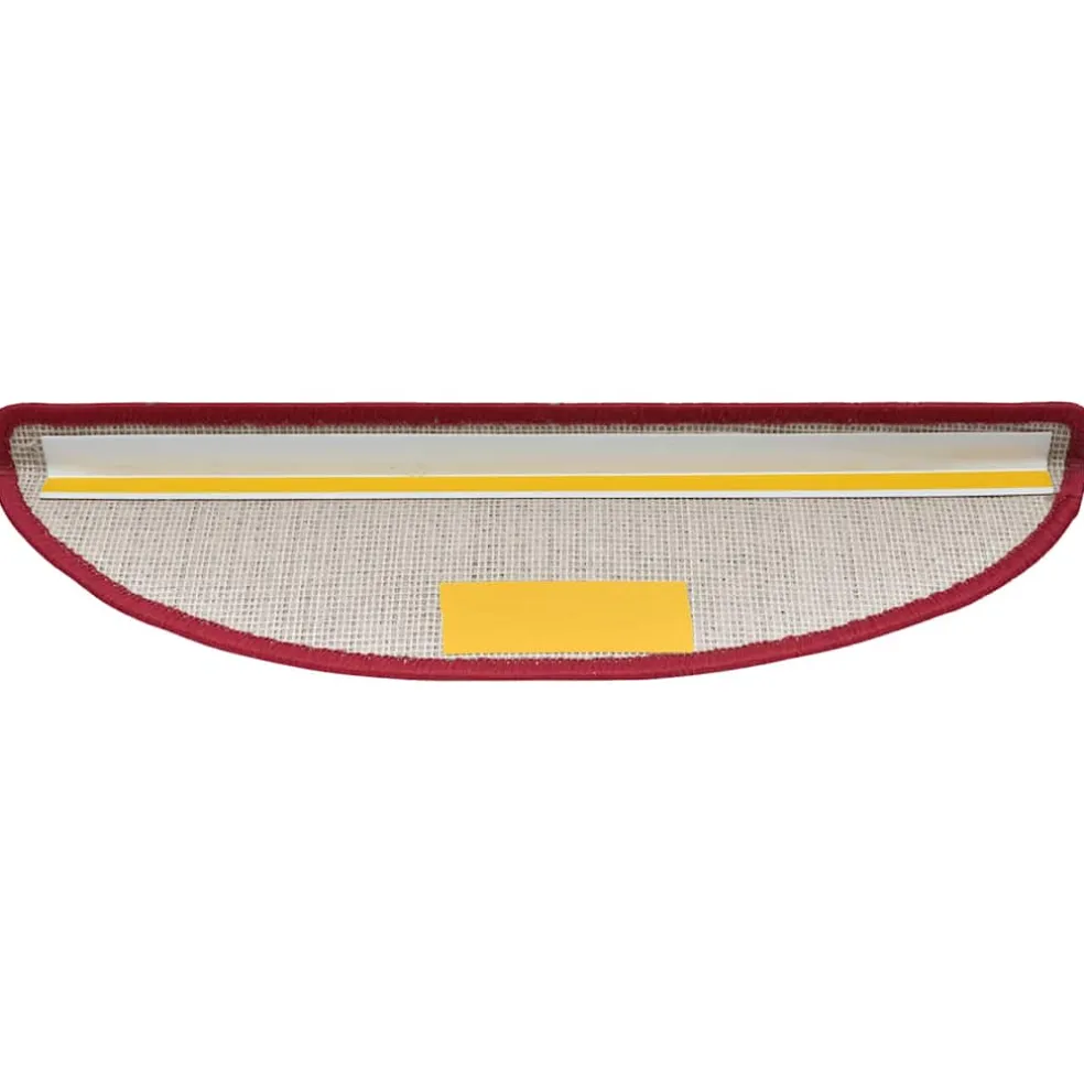 vidaXL Trapmatten 15 st 56 x 17 x 3 cm Non-Slip Rood Vilt - 100% PP