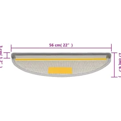 vidaXL Trapmatten 15 st 56 x 17 x 3 cm Non-Slip Lichtgrijs