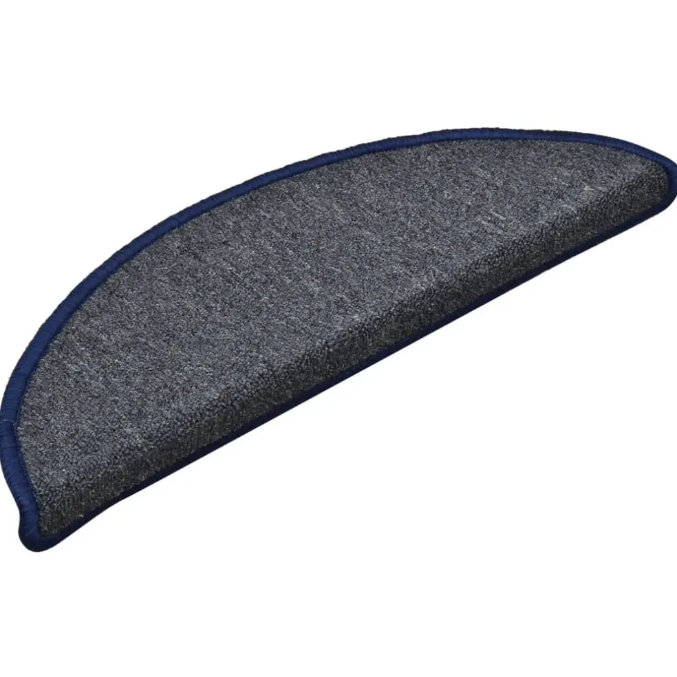 vidaXL Trapmatten 15 st 56 x 17 x 3 cm Non-Slip Lichtgrijs en blauw