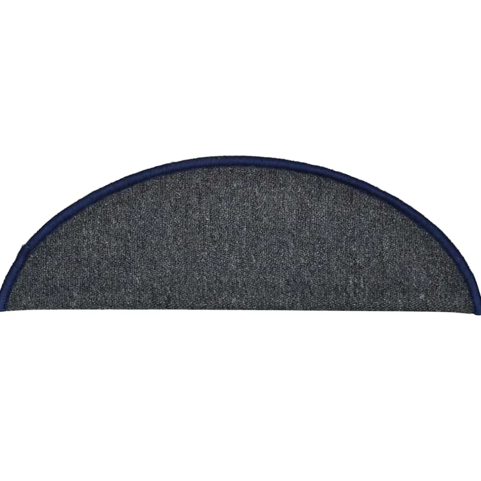 vidaXL Trapmatten 15 st 56 x 17 x 3 cm Non-Slip Lichtgrijs en blauw