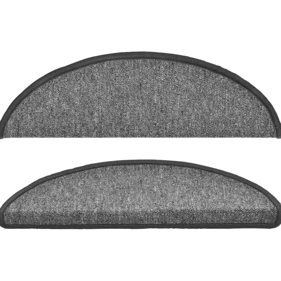 vidaXL Trapmatten 15 st 56 x 17 x 3 cm Non-Slip Donkergrijs