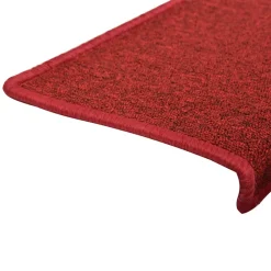 vidaXL Trapmatten 15 st 65x21x4 cm Röd Rechthoekige Rand