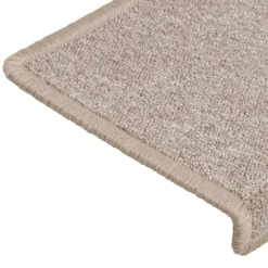 vidaXL Trapmatten 15 st 65x21x4 cm Taupe Rechthoekige Rand
