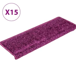 vidaXL Trapmatten 15 st 65x21x4 cm Violet Rechthoekige Rand