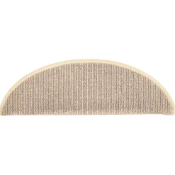 vidaXL Trapmatten 15 st 56x17x3 cm Wit en Bruin Halfrond