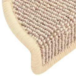vidaXL Trapmatten 15 st 56x17x3 cm Wit en Bruin Halfrond