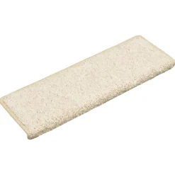 vidaXL Trapmatten 15 st 65x21x4 cm Wit Rechthoekige Rand