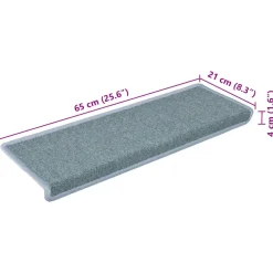 vidaXL Trapmatten 15 st 65x21x4 cm Zeeblauw Rechthoekige Rand