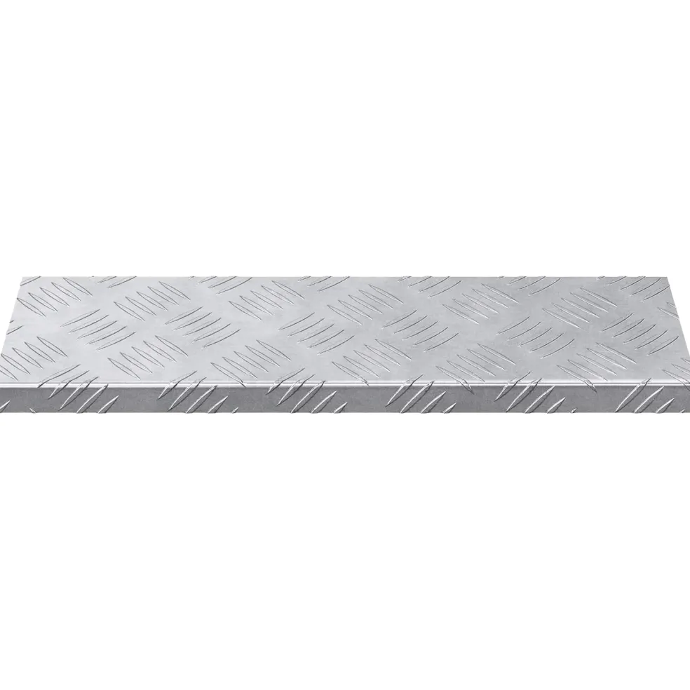 vidaXL Trapmatten 5 st 60 x 18 x 2,5 cm Zilver Aluminium Rechthoekig