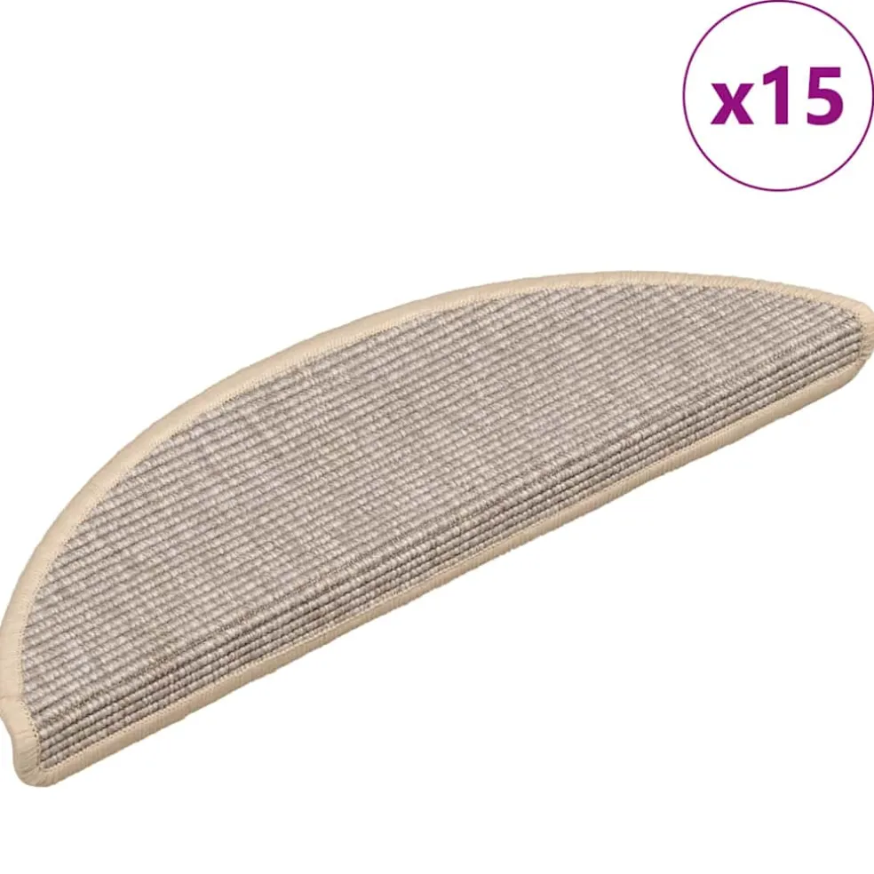 vidaXL Trapmatten 15 st 56x17x3 cm Zilver Halfrond