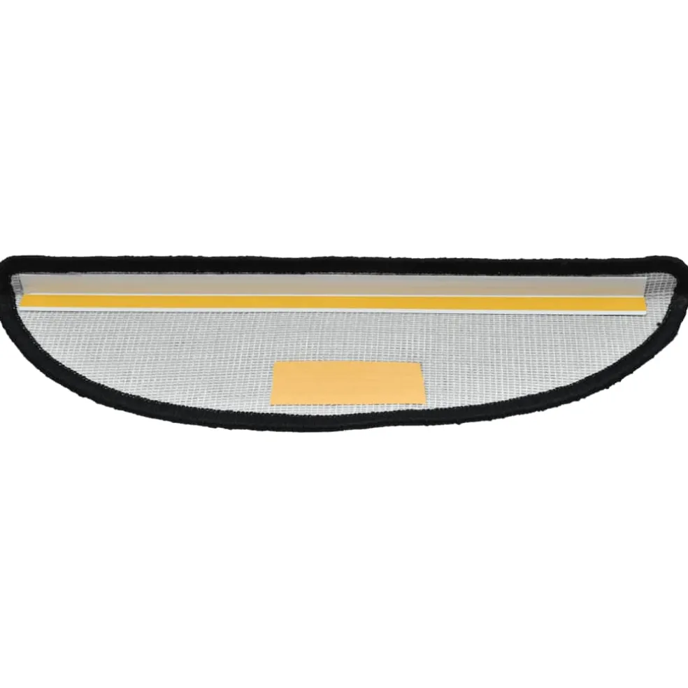 vidaXL Trapmatten 15 st 56x17x3 cm Zwart Halfrond