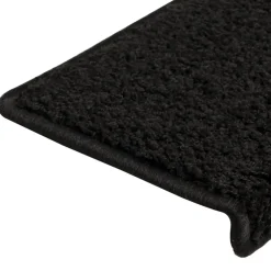 vidaXL Trapmatten 15 st 65x21x4 cm Zwart Rechthoekige Rand