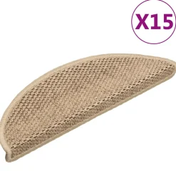 vidaXL Trapmatten zelfklevend 15 st 56x17x3 cm grijs