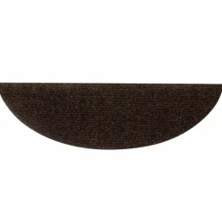vidaXL Trapmatten Zelfklevend 5 stuks 56x17x3 cm Bruin Halfrond