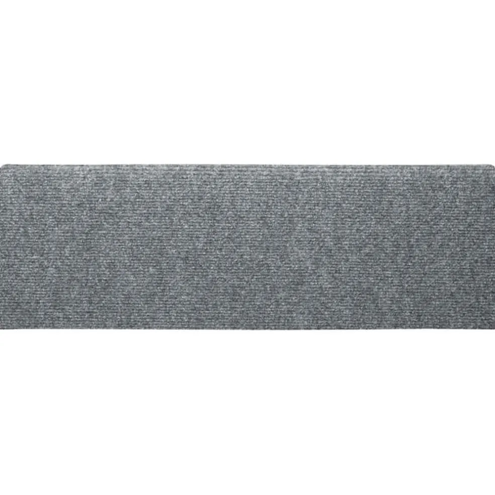 vidaXL Trapmatten zelfklevend 15 stuks 65x21x4 cm lichtgrijs met rechthoekige rand
