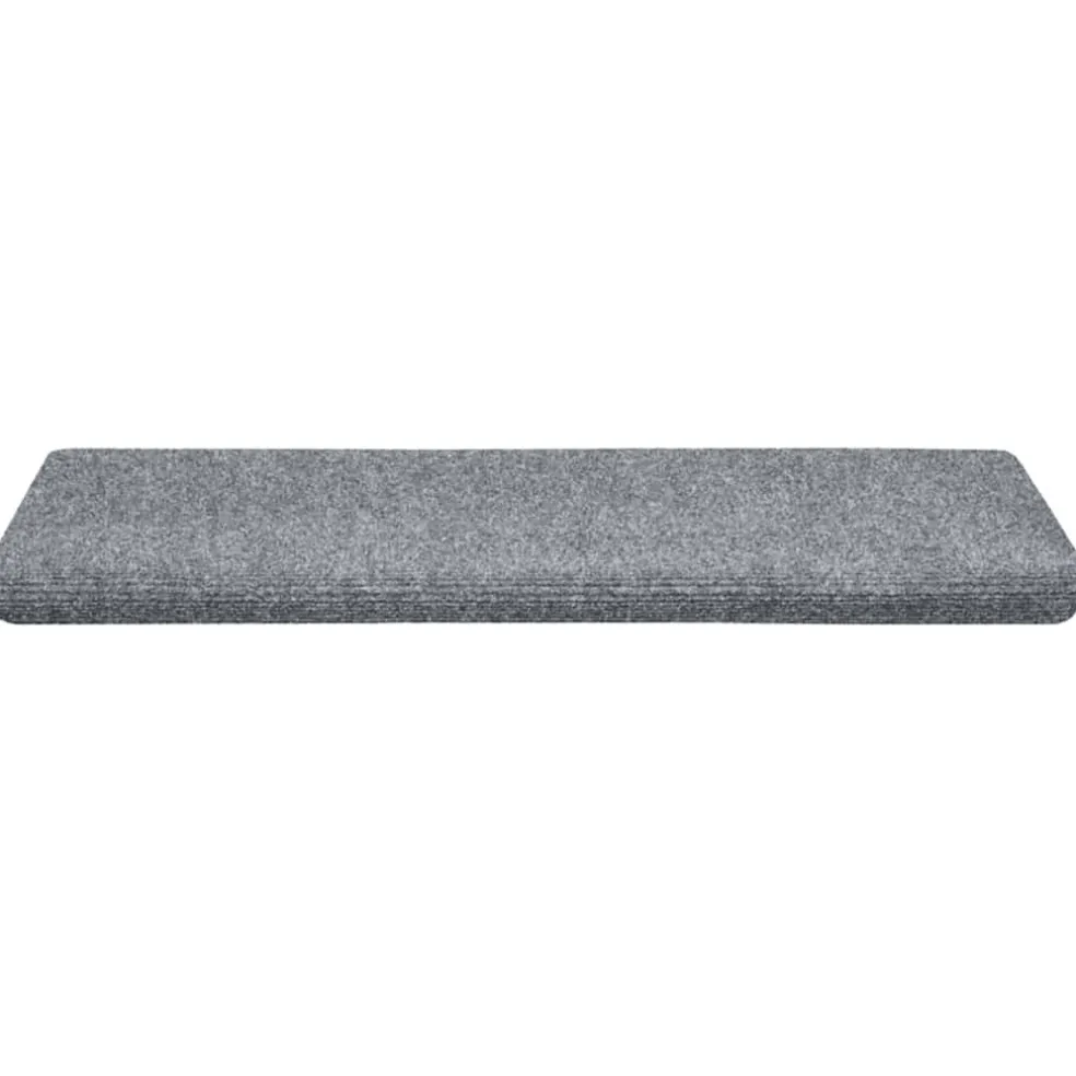 vidaXL Trapmatten zelfklevend 15 stuks 65x21x4 cm lichtgrijs met rechthoekige rand