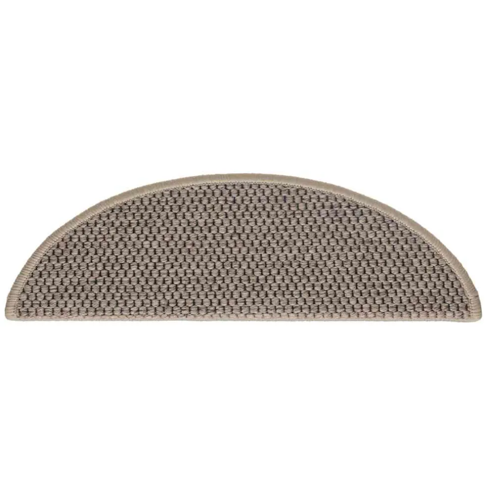 vidaXL Trapmatten zelfklevend 15 st sisal-look 56x17x3 cm donkerbeige