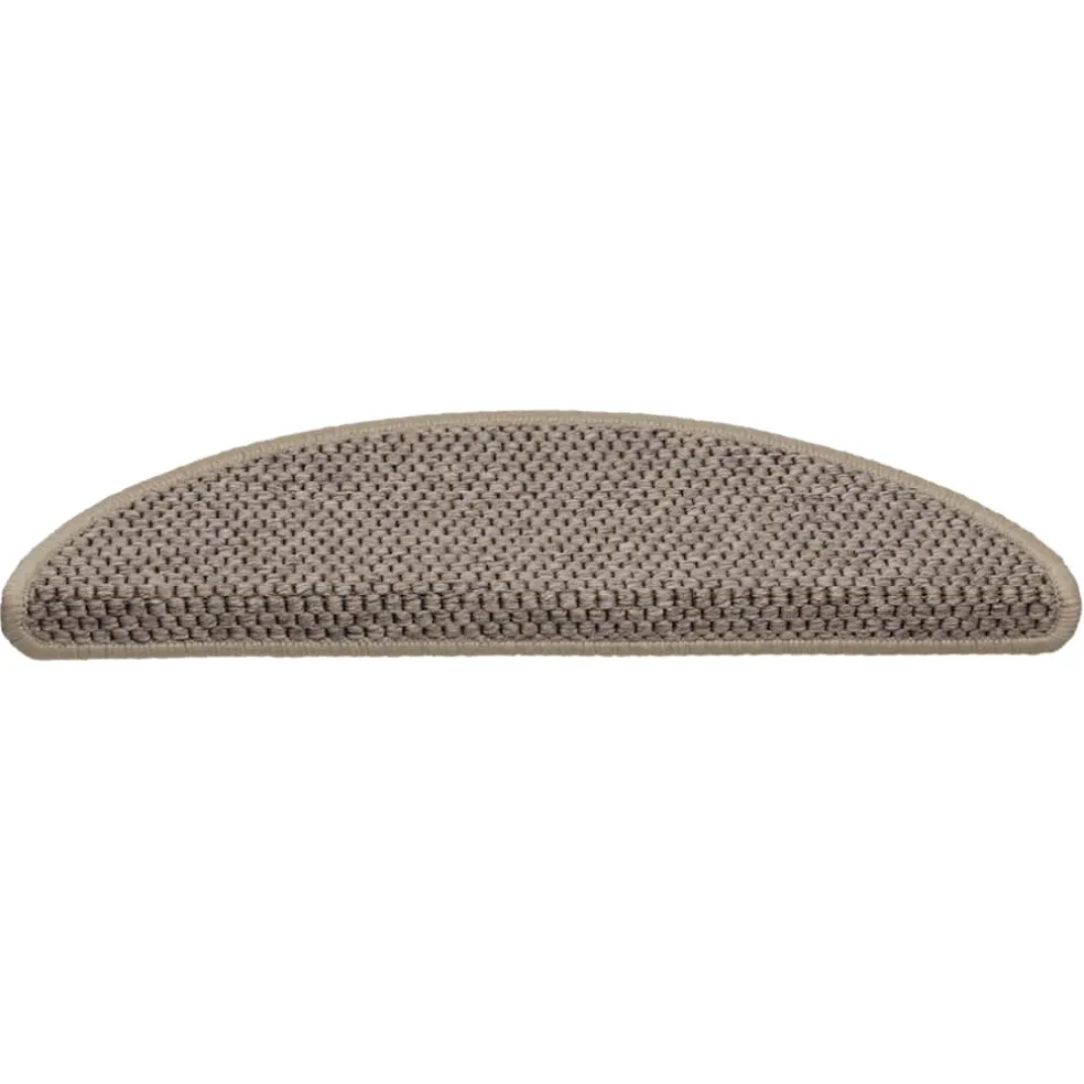 vidaXL Trapmatten zelfklevend 15 st sisal-look 56x17x3 cm donkerbeige