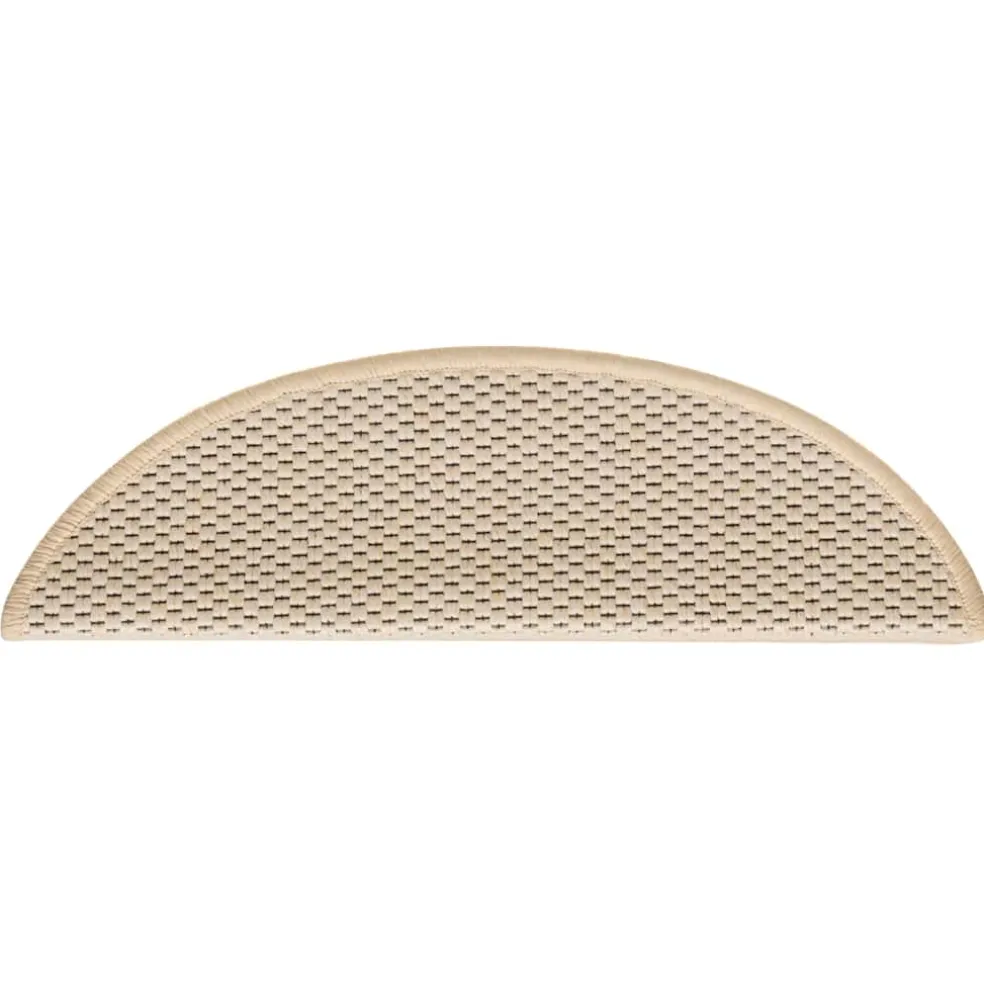 vidaXL Trapmatten zelfklevend 15 st sisal-look 56x17x3 cm berber