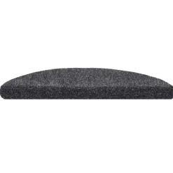 vidaXL Trapmatten Zelfklevend 15 stuks 56x17x3 cm Donkergrijs Halfrond