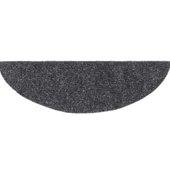 vidaXL Trapmatten Zelfklevend 15 stuks 56x17x3 cm Donkergrijs Halfrond