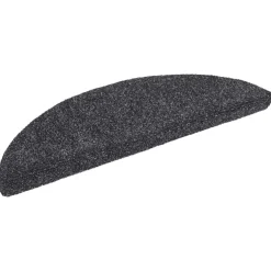 vidaXL Trapmatten Zelfklevend 15 stuks 56x17x3 cm Donkergrijs Halfrond