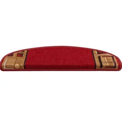 vidaXL Trapmatten zelfklevend 5 st 65x21x4 cm rood