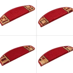 vidaXL Trapmatten zelfklevend 5 st 65x21x4 cm rood