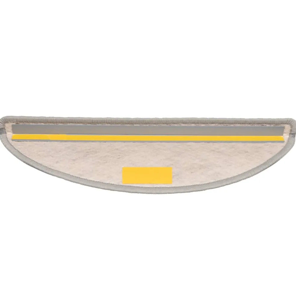 vidaXL Trapmatten zelfklevend 15 st sisal-look 56x17x3 cm platinakleur