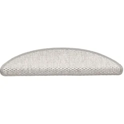 vidaXL Trapmatten zelfklevend 15 st sisal-look 56x17x3 cm platinakleur