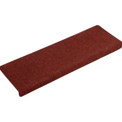 vidaXL Trapmatten Zelfklevend 15 stuks 65x21x4 cm Bordeaux Rood Rechthoekige Rand